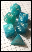 Dice : Dice - Dice Sets - Crystal Caste Teal Swirl - Ebay Mar 2012